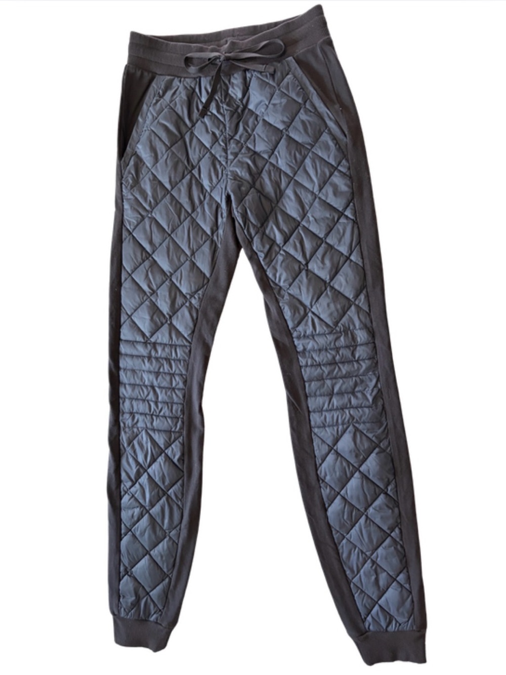 Alo Yoga Quilted Joggers Size Small Black Blue Athletic Pants